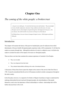 The Coming of the White People: a Broken Trust