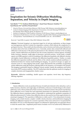 Inspiration for Seismic Diffraction Modelling, Separation, and Velocity