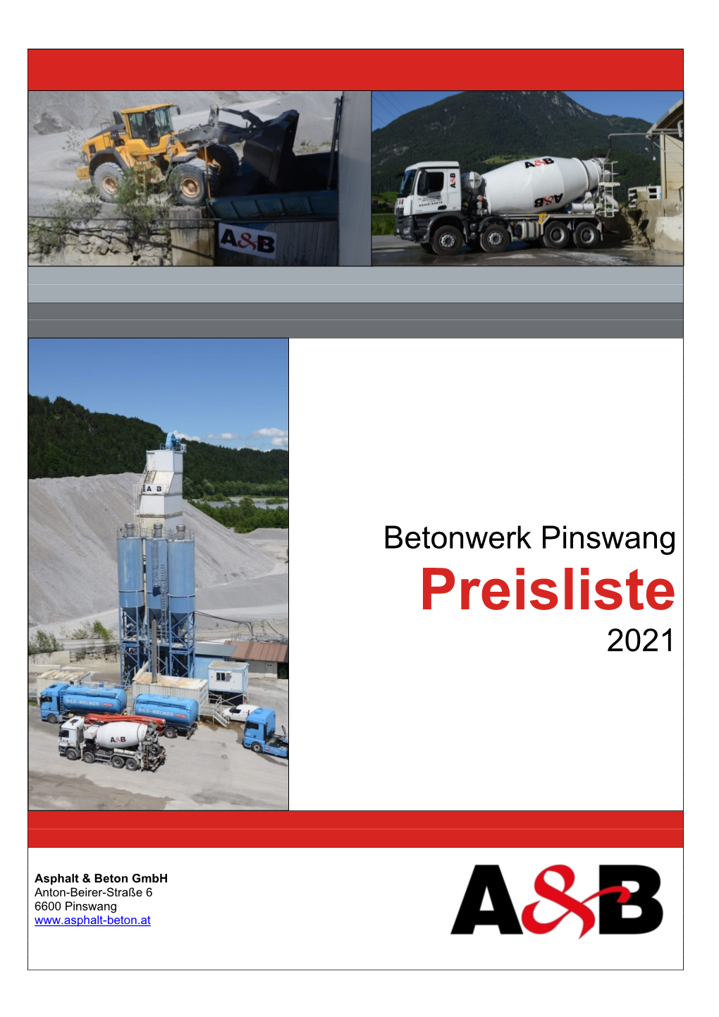 Preisliste 2021