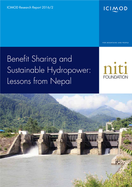 Benefit Sharing and Sustainable Hydropower: Lessons from Nepal