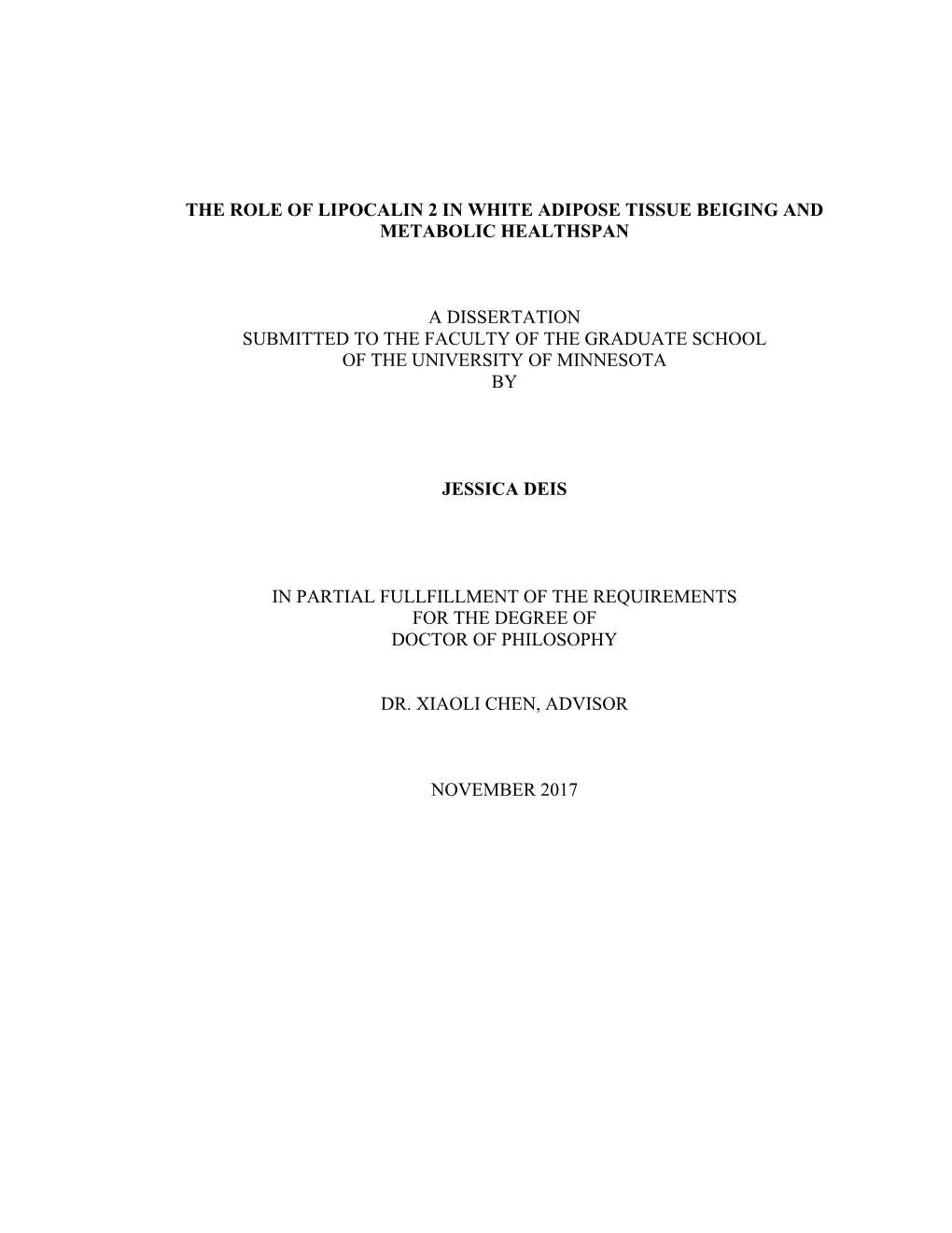 The Role of Lipocalin 2 in White Adipose Tissue Beiging and Metabolic Healthspan