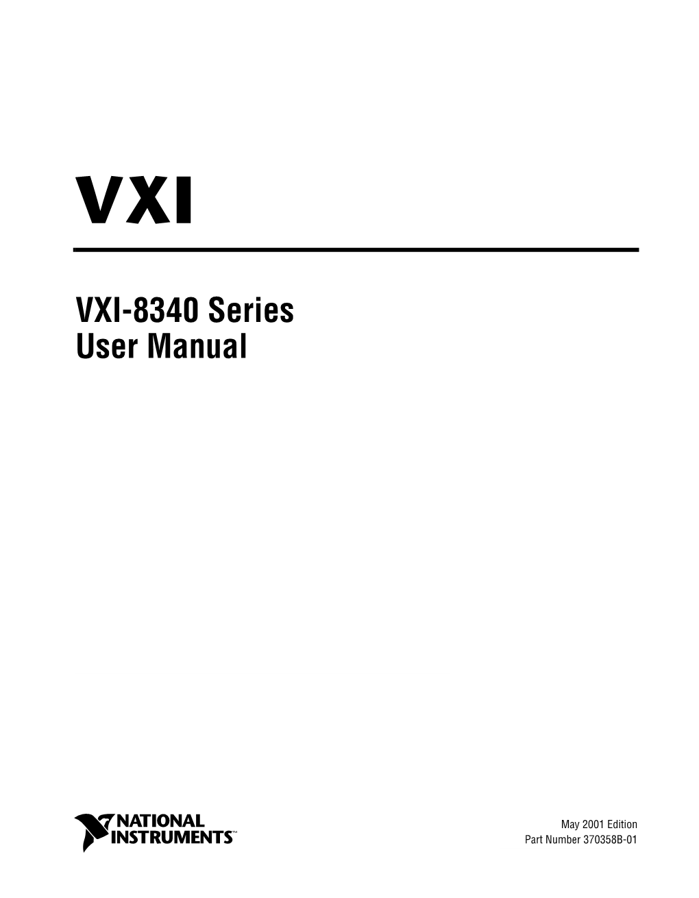 VXI-8340 Series User Manual and Specifications