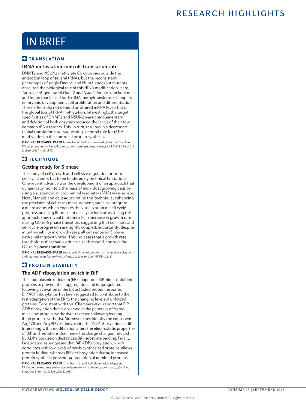 Trna Methylation Controls Translation Rate