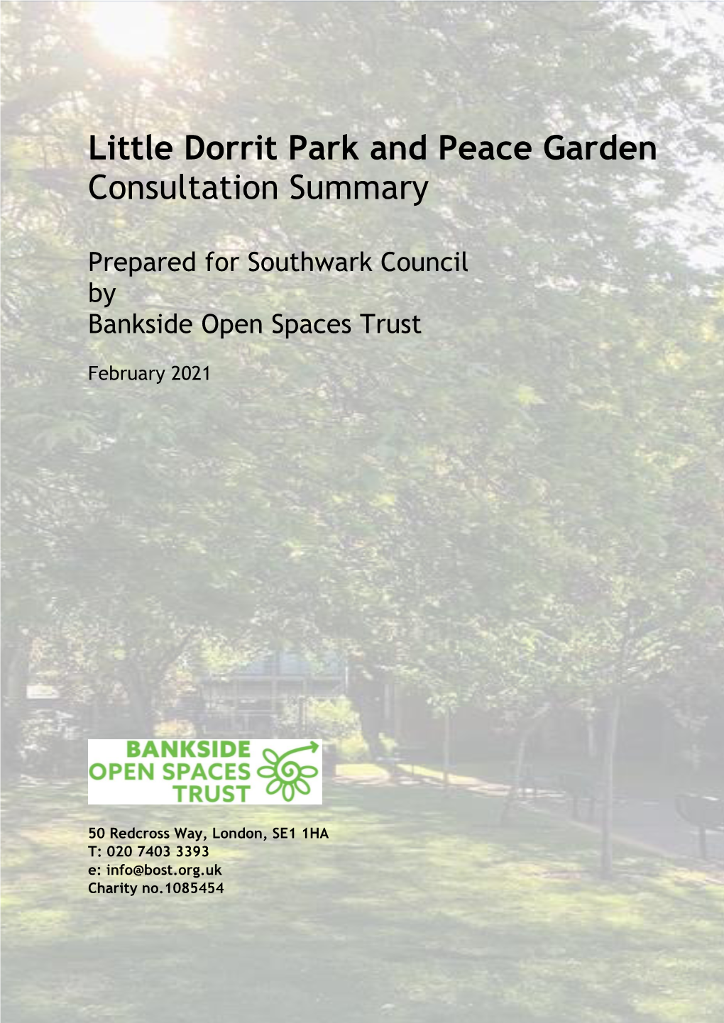 Little Dorrit Consultation February 2021