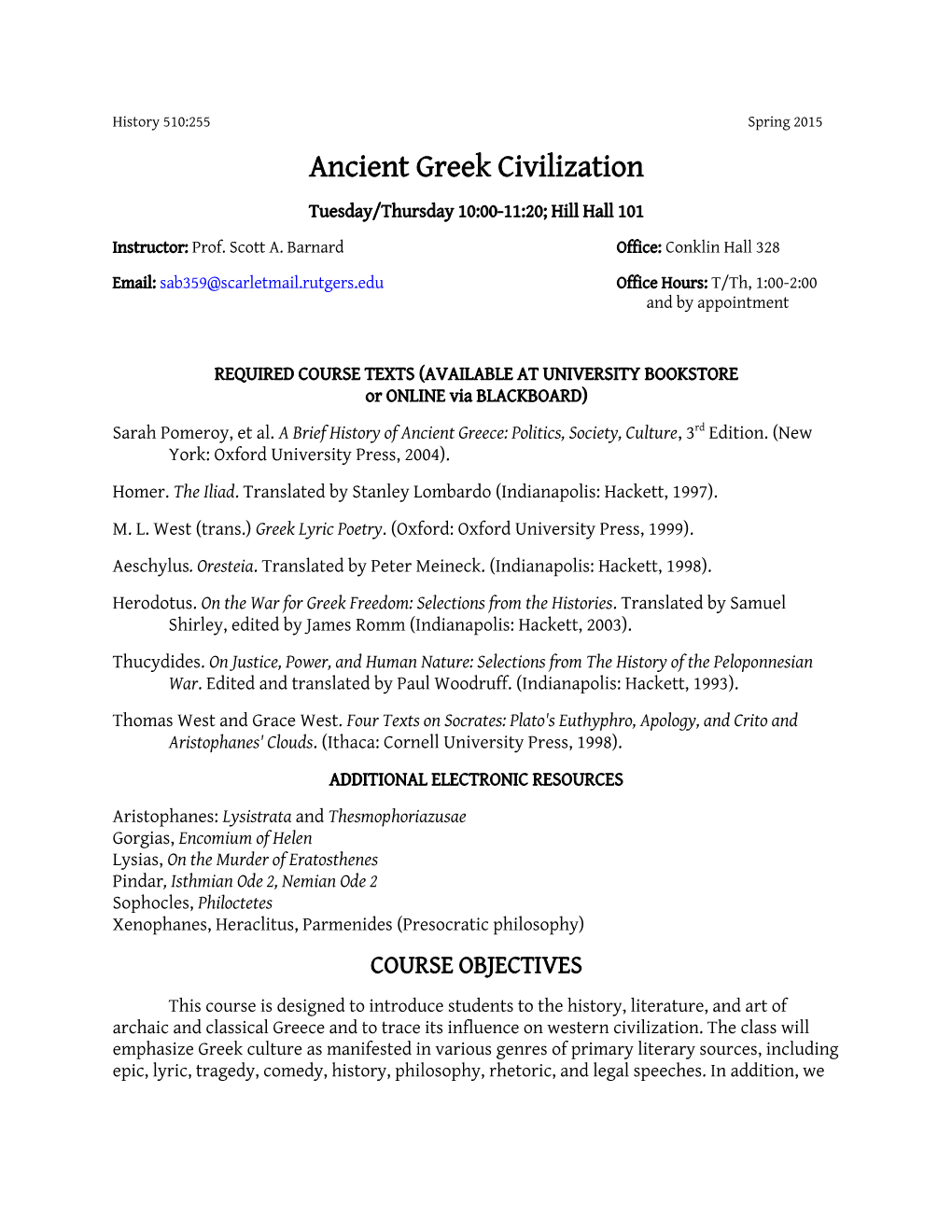 Ancient Greek Civilization