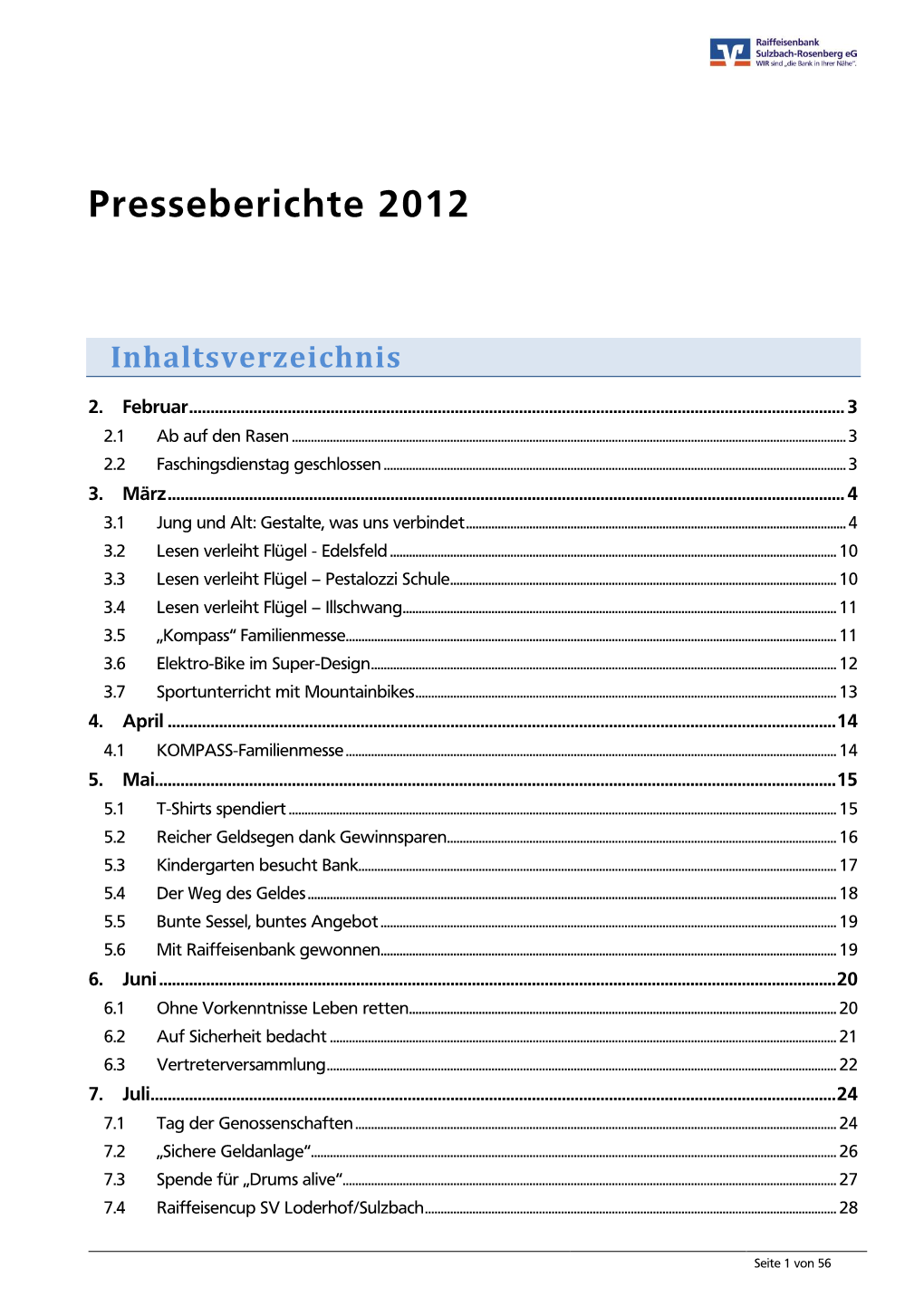 Presseberichte 2012