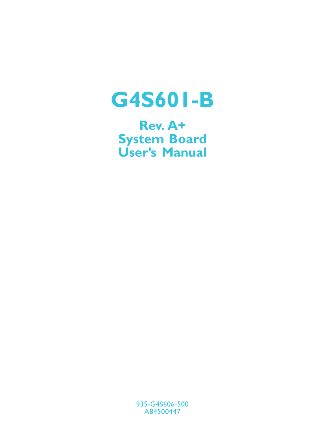G4s601-B A84500447 1.Pmd