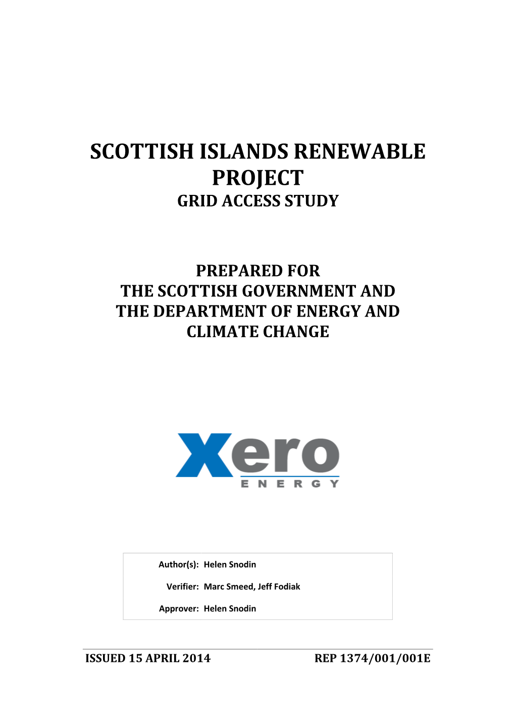 Scottish Islands Renewable Project Grid Access Study