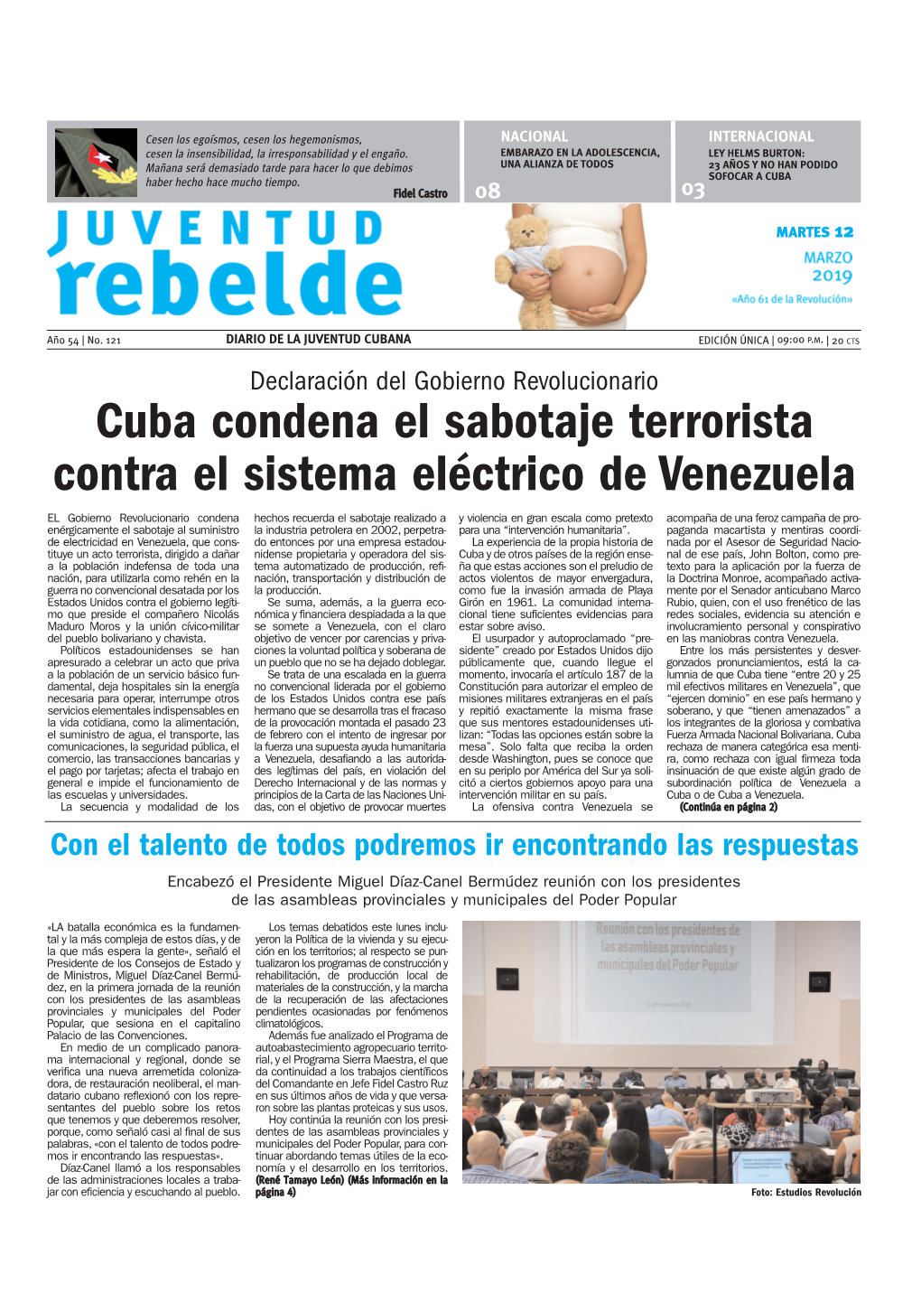 Cuba Condena El Sabotaje Terrorista Contra El Sistema Eléctrico De Venezuela