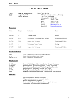 Pete Bisson CV