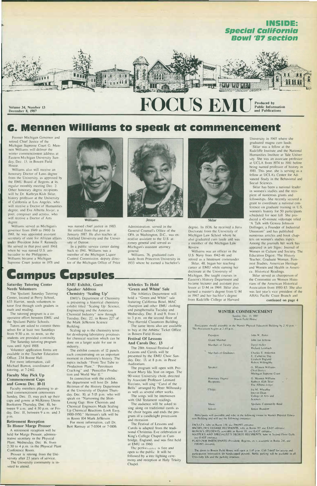 Focus EMU, December 8, 1987