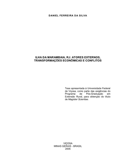 Ilha Da Marambaia, Rj: Atores Externos, Transformações Econômicas E Conflitos