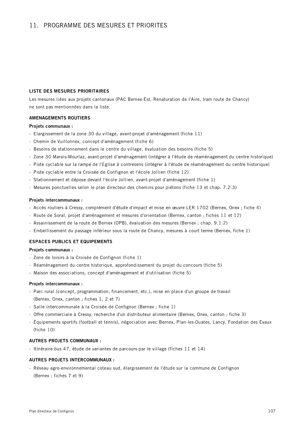 11. Programme Des Mesures Et Priorites