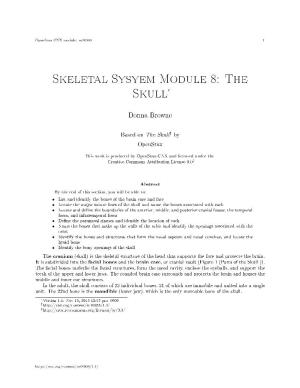 Skeletal Sysyem Module 8: the Skull*