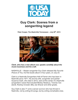 Guy Clark: Scenes from a Songwriting Legend