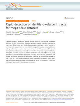 Rapid Detection of Identity-By-Descent Tracts for Mega-Scale Datasets