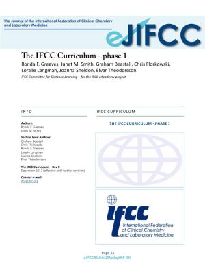 The IFCC Curriculum - Phase 1 Ronda F
