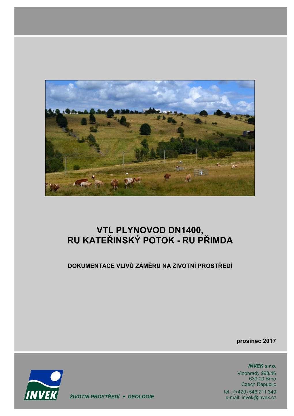 Vtl Plynovod Dn1400, Ru Kateřinský Potok - Ru Přimda