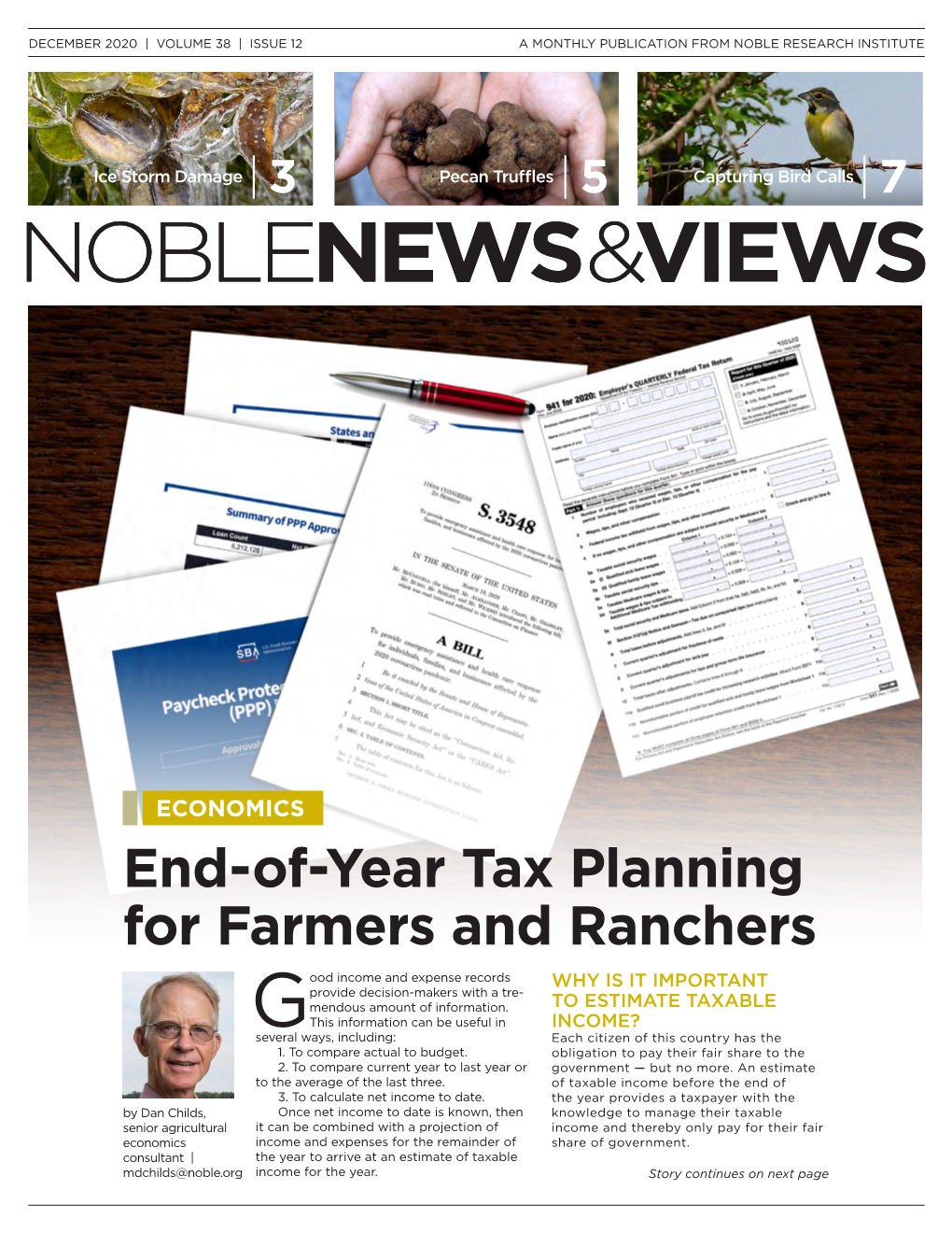 Noble News and Views Is Published Monthly by the Noble | 16 Research Institute