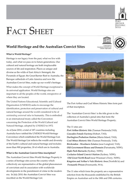 World Heritage and the Australian Convict Sites