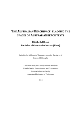 The Australian Beachspace: Flagging the Spaces of Australian Beach Texts
