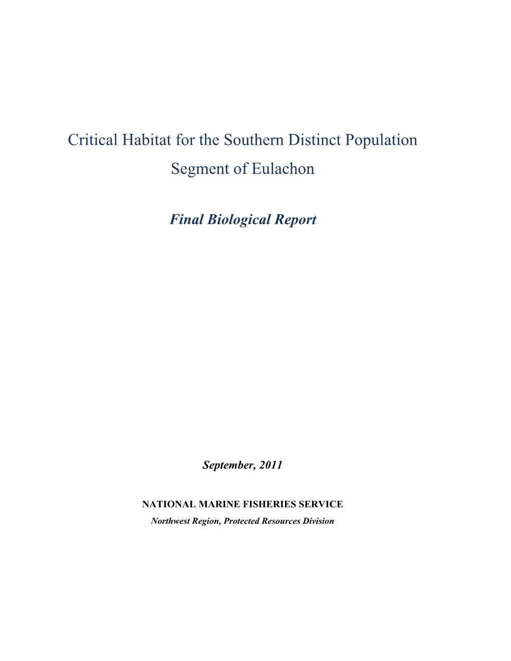 Final Eulachon CH Biological Report