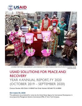 Usaid Solutions for Peace and Recovery Year 4
