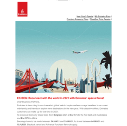 Reconnect with the World in 2021 with Emirates' Special Fares!