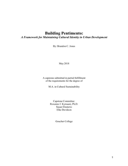 Building Pentimento: a Framework for Maintaining Cultural Identity in Urban Development