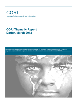 CORI Thematic Report Darfur, March 2012