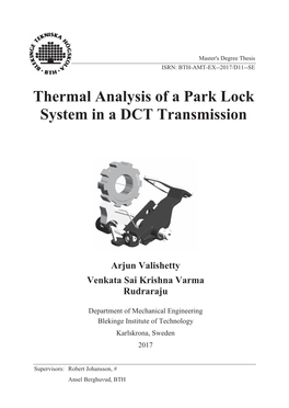 Thermal Analysis of a Park Lock System in a DCT Transmission