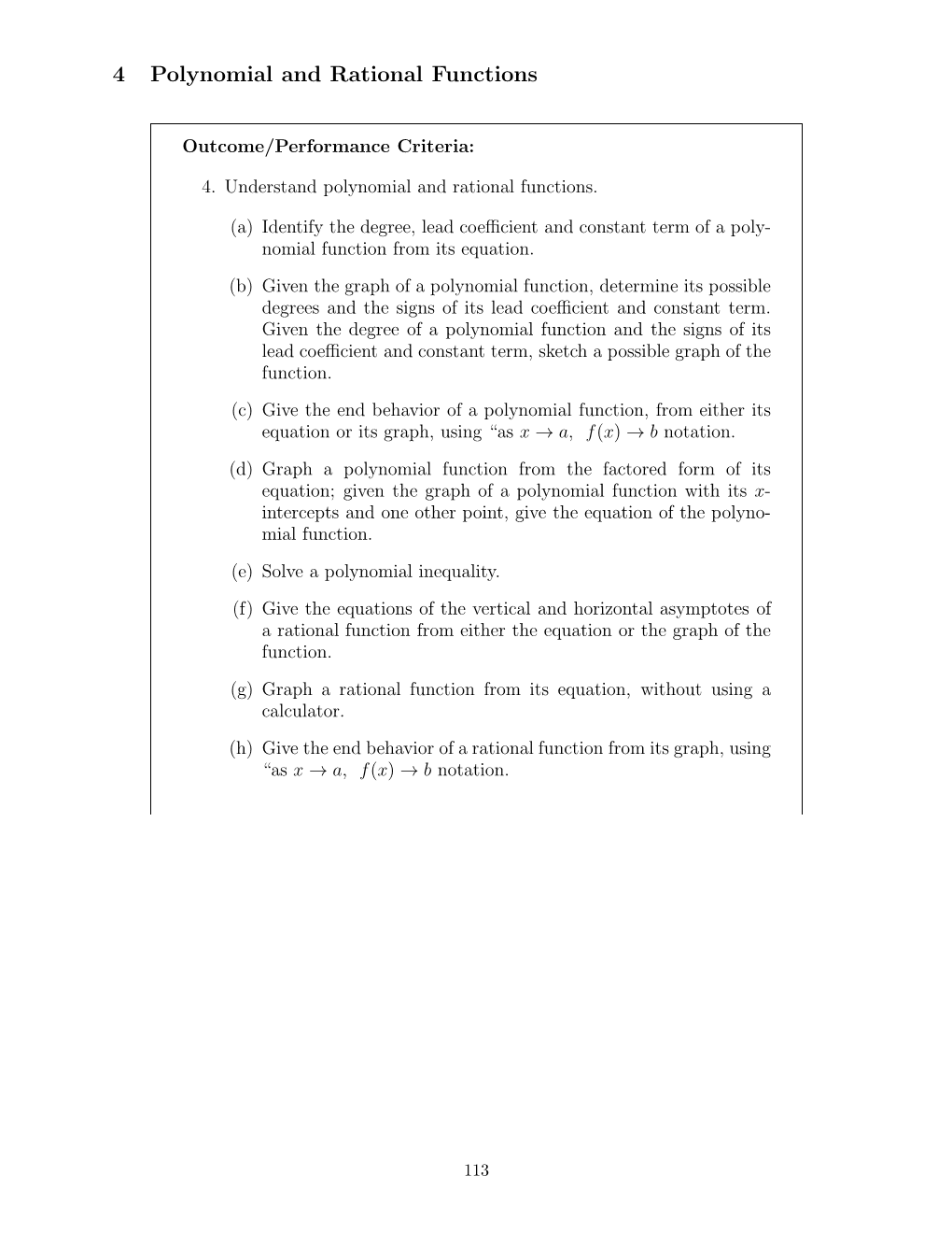 4 Polynomial and Rational Functions