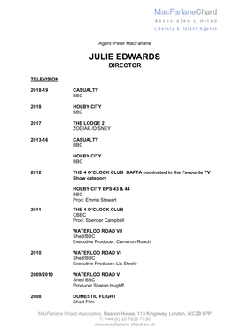 Julie Edwards Director