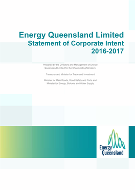 Energy Queensland Statement of Corporate Intent 2016-17