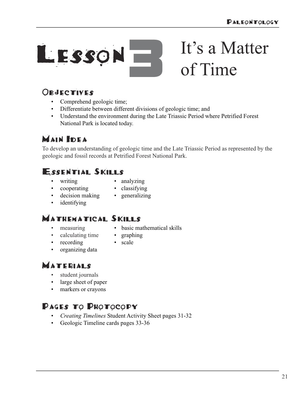 Lesson3 It's a Matter of Time
