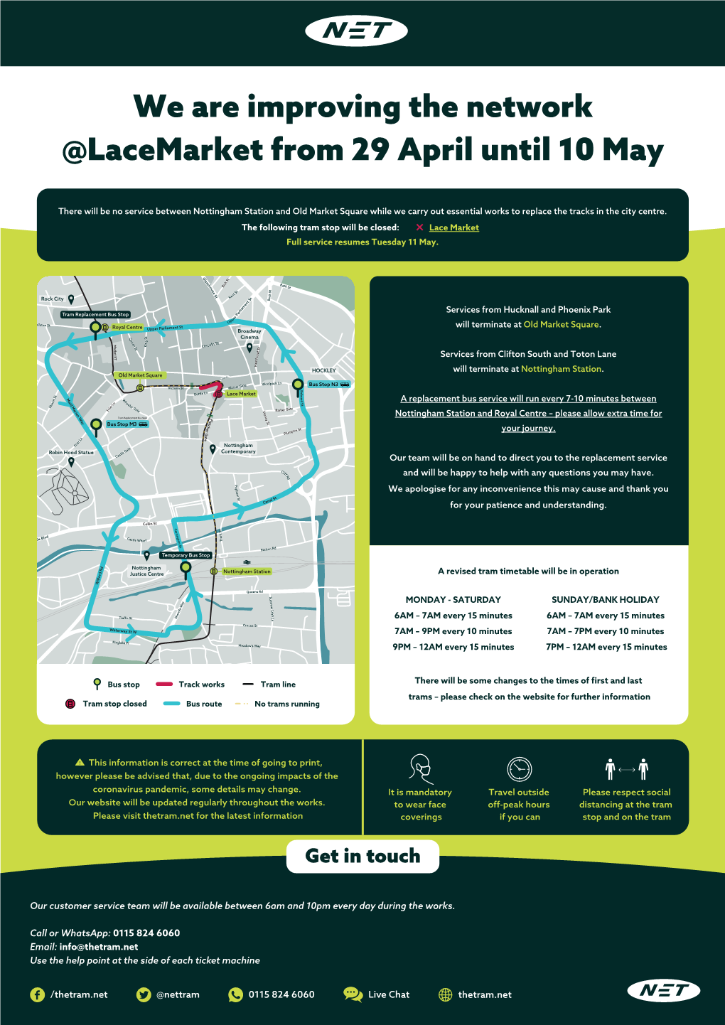 Generic A3 Tram Stop Information Poster Df010421v3