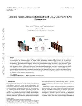 Intuitive Facial Animation Editing Based on a Generative RNN Framework