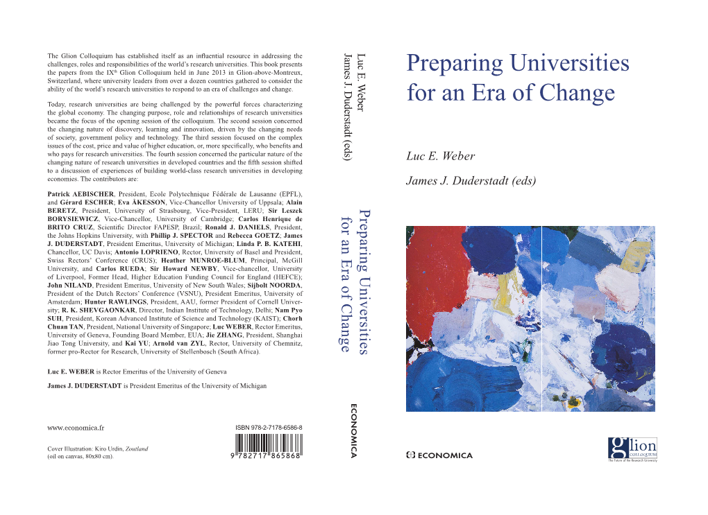 Preparing Universities for an Era of Change