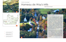 Fiche De Caractérisation 1 Du Hameau De Way's Mills À Barnston-Ouest
