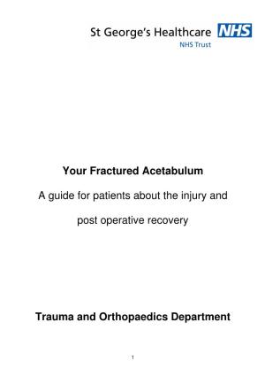 Your Fractured Acetabulum