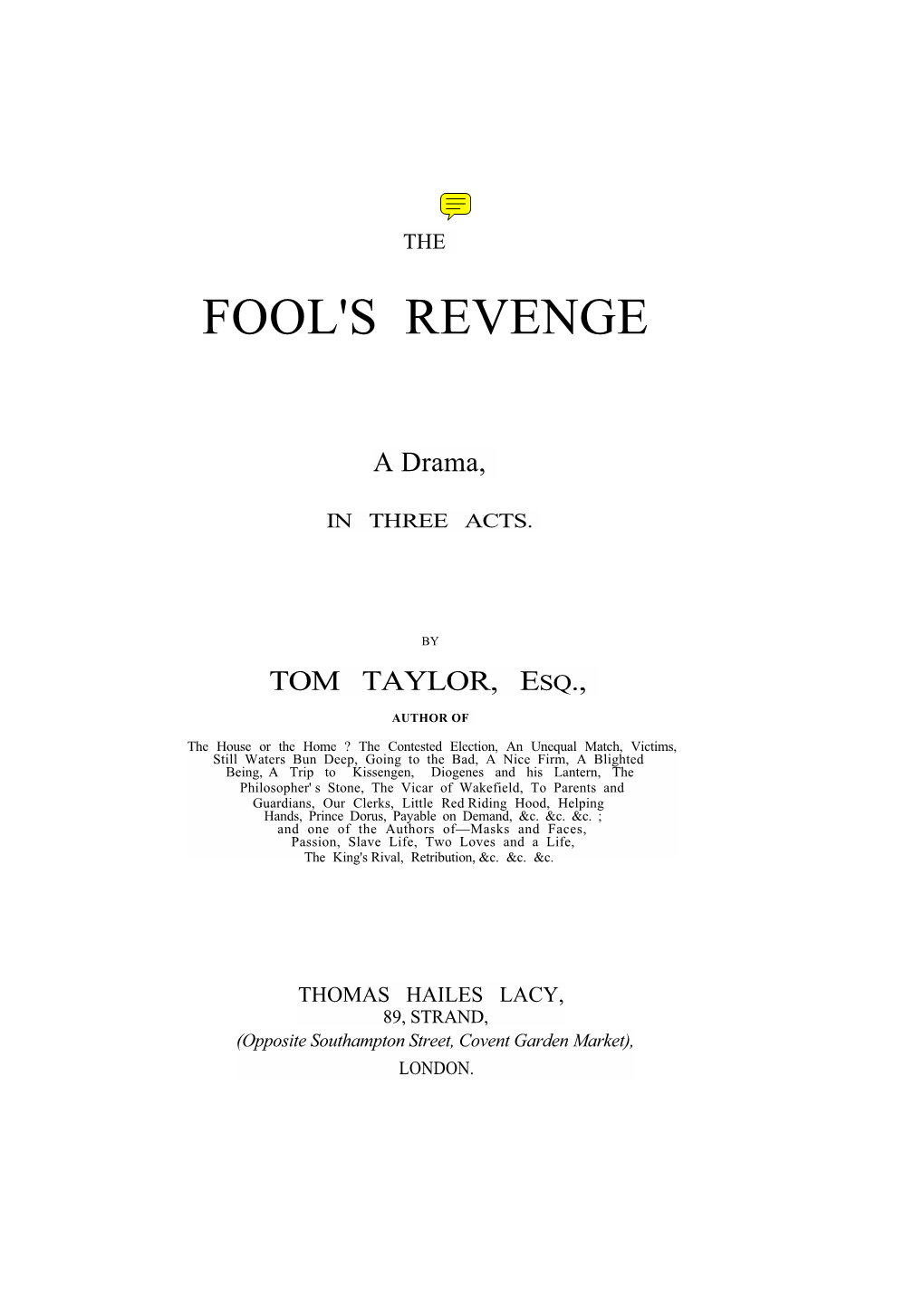 The Fool's Revenge