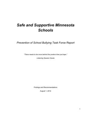 Prevention of Bullying Task Force Final Report