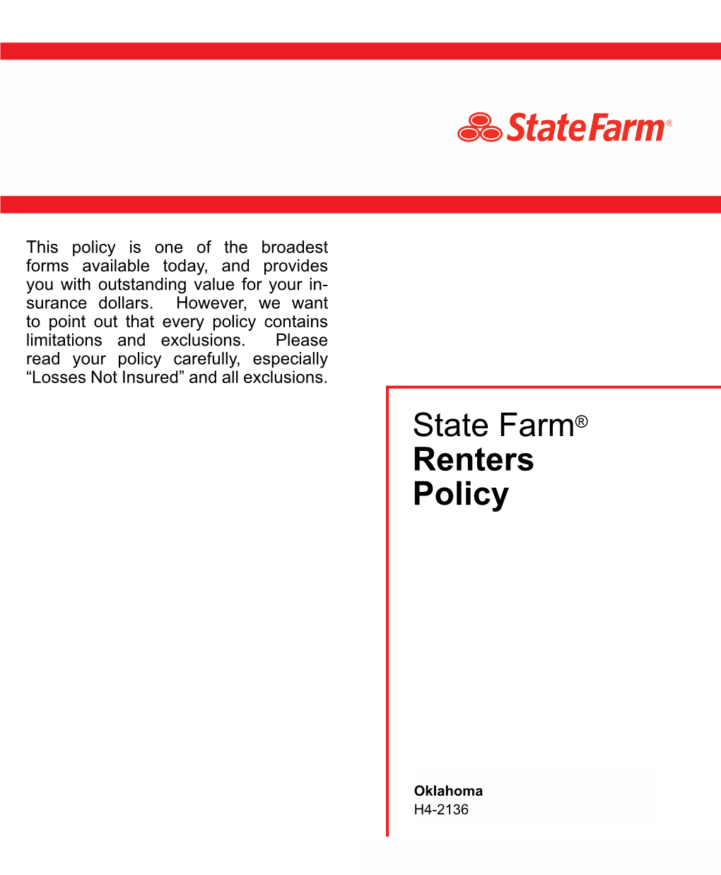 State Farm® Renters Policy