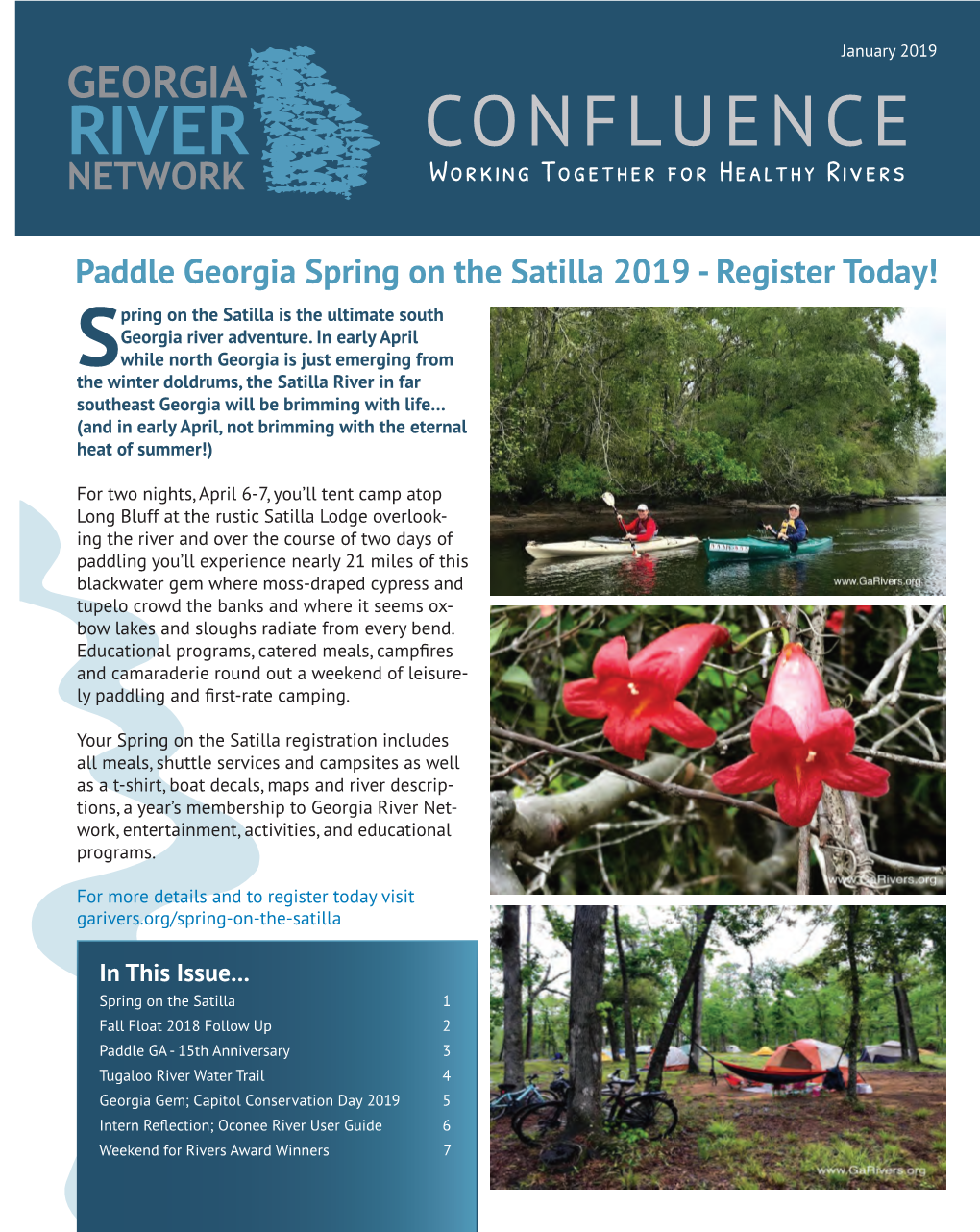 January 2019 CONFLUENCE Working Together for Healthy Rivers