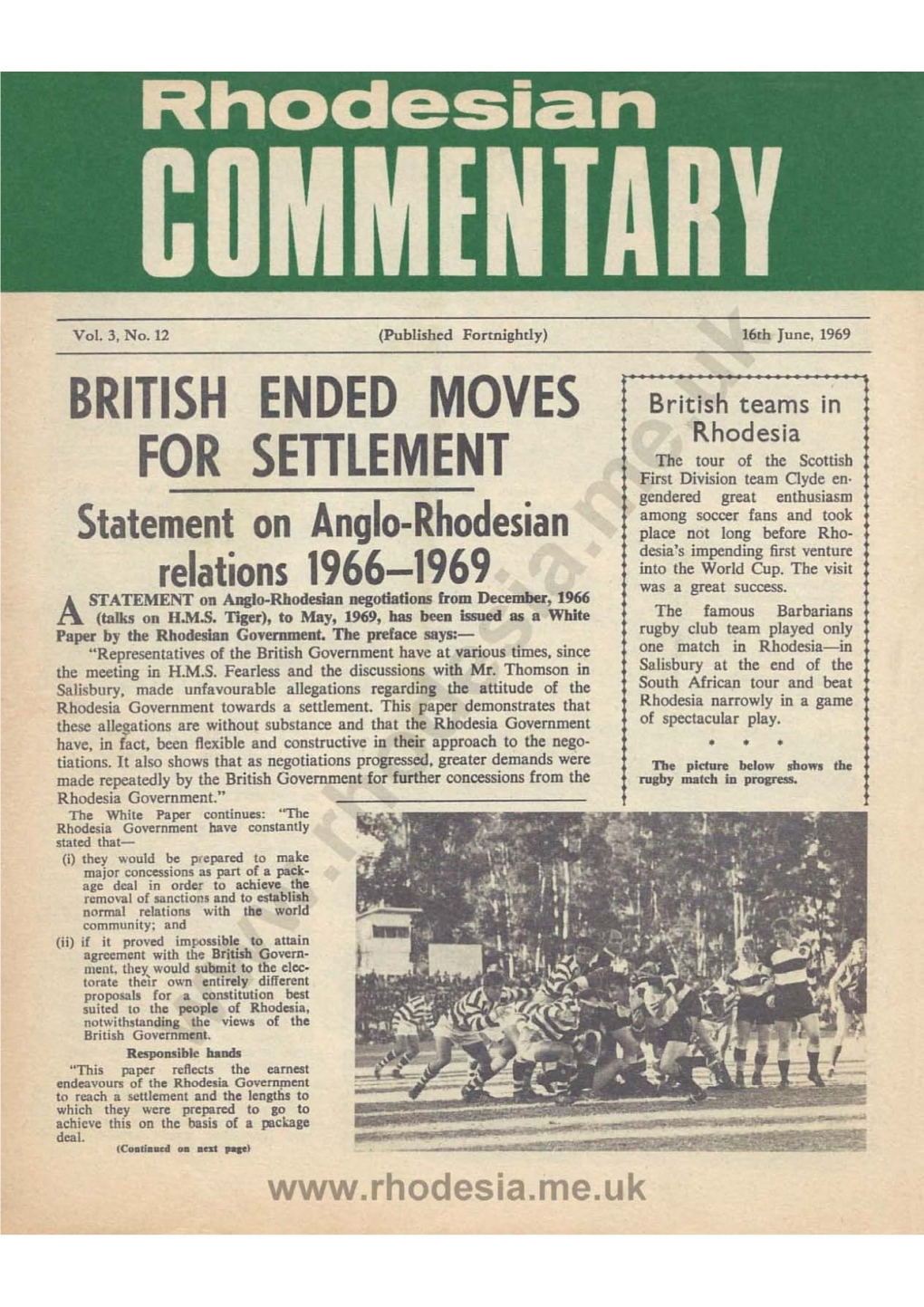 16 June 1969 Vol 3, No. 12