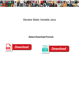 Declare Static Variable Java