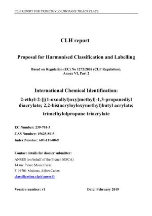 Clh Report for Trimethylolpropane Triacrylate