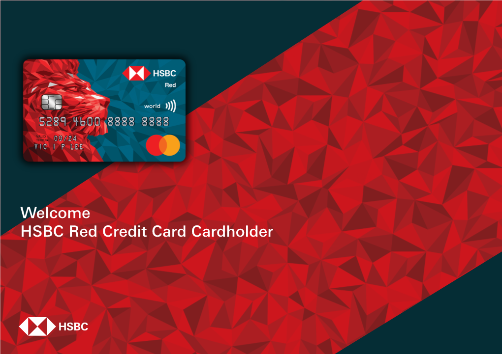 Welcome HSBC Red Credit Card Cardholder