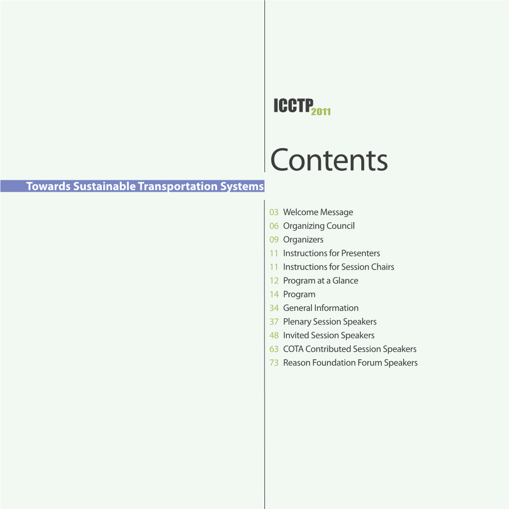 Contents Towards Sustainable Transportation Systems