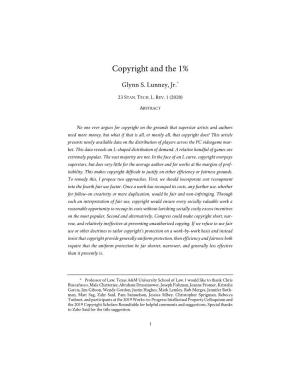 Copyright and the 1%